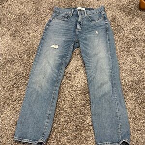 Cropped Straight Leg Jeans